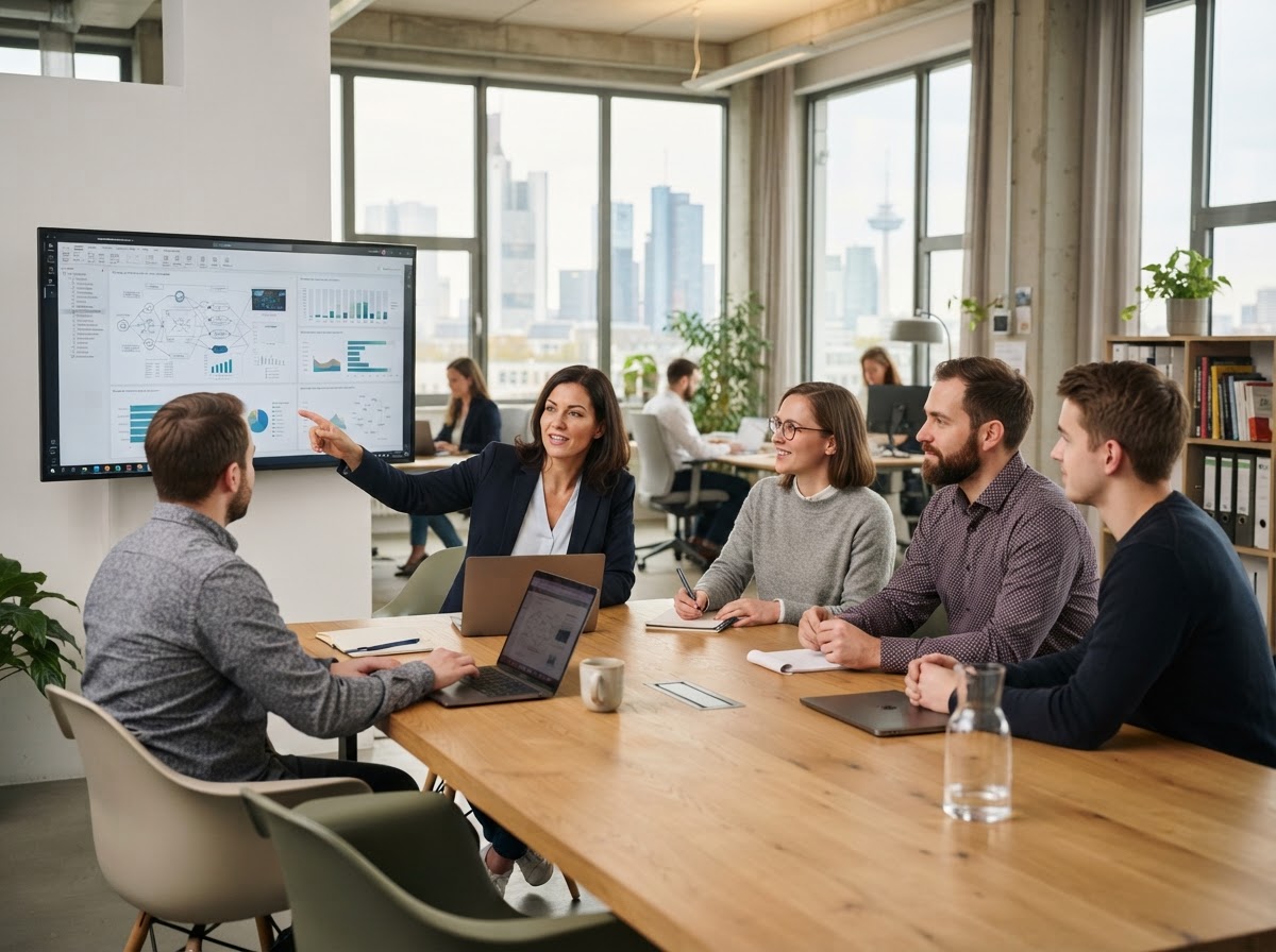 Mintor Group analyst reviewing AI-generated trading pair rankings on a laptop